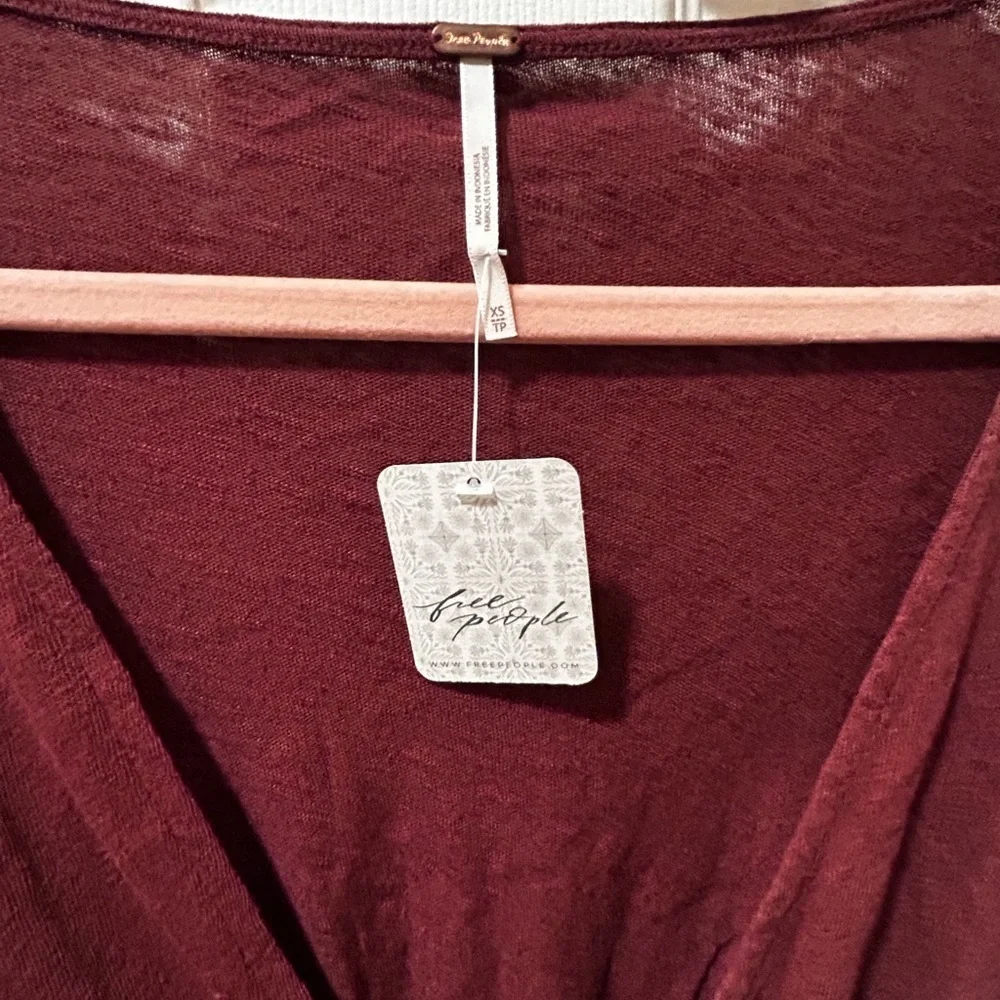 New! Free People Let's Go Tie Front Linen & Cotton Top Size XS - $78 MSRP